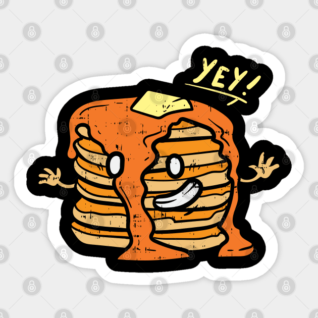 Yey! Stack of Pancakes Sticker by maxdax